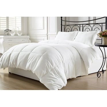 KingLinen® White Down Alternative Comforter Duvet Insert with Corner Tabs- Queen