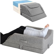 KingPavonini Adjustable Leg Elevation Pillows for Swelling After Surgery, Cooling Memory Foam Leg Wedge Pillow for Blood Circulation, Wedge Pillow for Sleeping, Sciatica Knee Hip Ankles Pain Relief