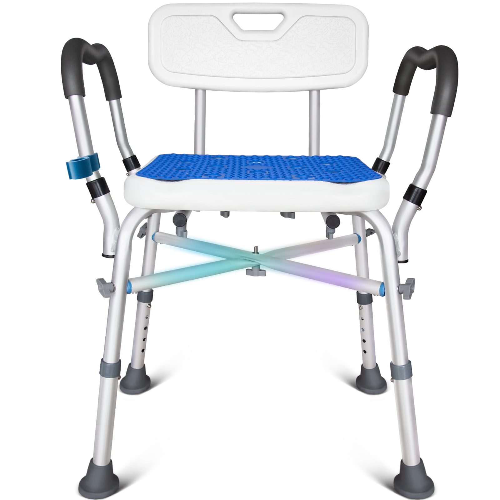 KingPavonini Shower Chair for Inside Shower 550LBs Heavy Duty Bath Chair with Arms Medical Shower Seat Bath Stool Saftey Shower Bench with