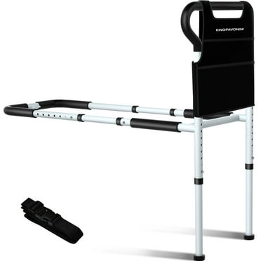 KingPavonini Bed Rail for Elderly Adults Safety with Leg Adjustable Bed Cane Tool-Free Assembe