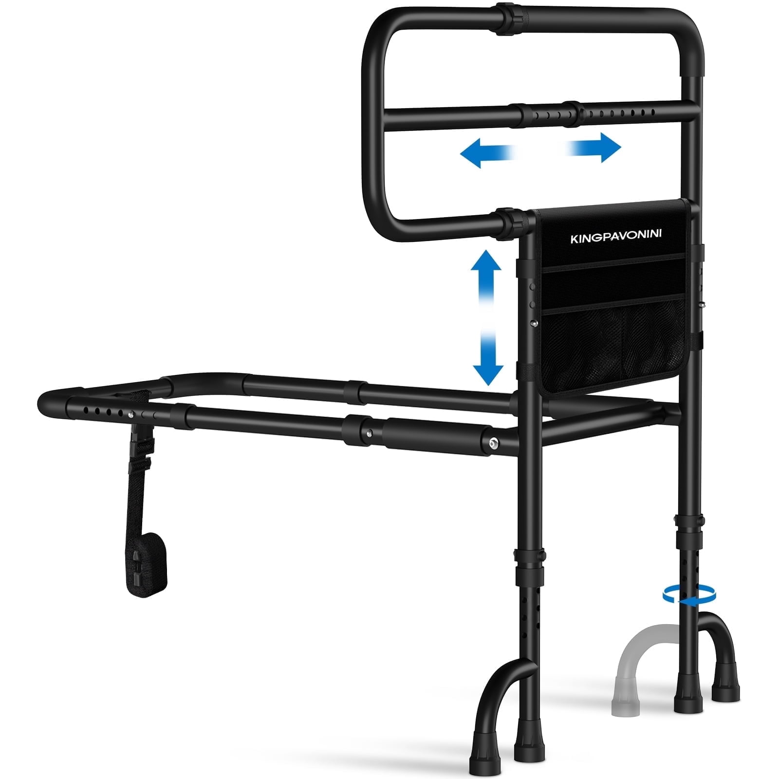 KingPavonini Bed Rails for Elderly Adults, 12-Level Adjustable Handles ...