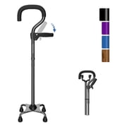 KingPavonini Walking Cane for Women/Men with Second Handle, Quad Cane for Stability, Standing, Balance, Leg Surgery Recovery