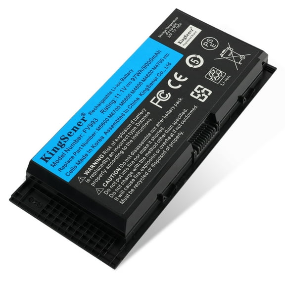 KingSener FV993 M4800 M6800 Laptop Battery for Dell Precision M4600 M4700 M6700 M6600 Series RY6WH FJJ4W 7DWMT JHYP2 K4RDX 97WH  11.1V