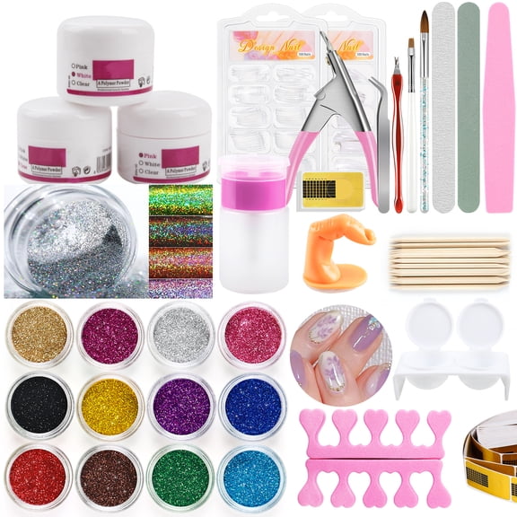 KingShop Acrylic Nail Kit Nail Set Everything For Manicure Sets Acrylic Nails Complete Kit Nail Supplies For Professionals Kit Acrylic
