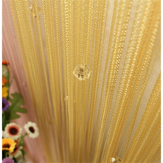 KingShop Bead Curtain for Doorway,Door String Curtains, Hanging Closet Bedroom Blind Living Room Divider,Window Wall Panel Fringe Backdrops Sheer Beaded Decorative Crystal
