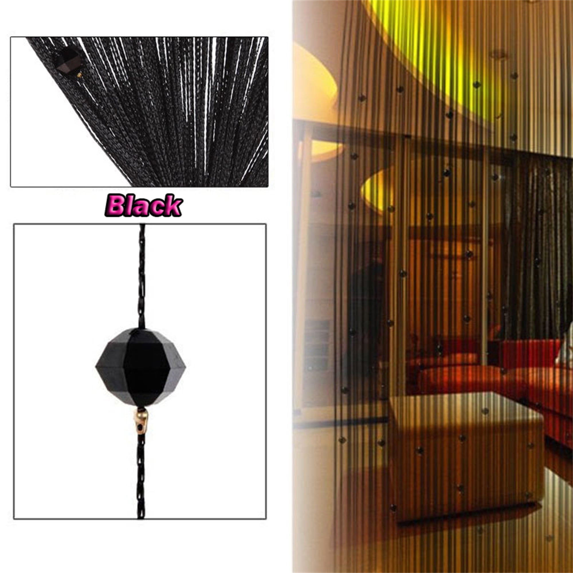 KingShop Bead String Curtain Fringe Panels Room Divider Screen Crystal ...