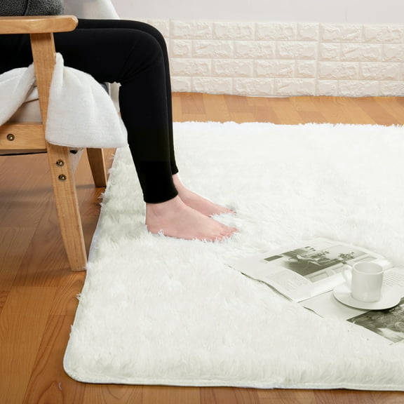KingShop Fluffy Area Carpets, Bedroom Super Soft Shaggy Rugs Indoor Modern Plush Area Rugs For Bedroom Room 30 Size