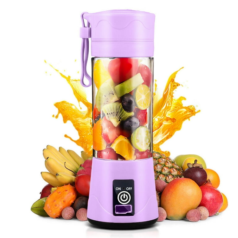 KingShop Portable Blender Mini Mixer Electric Juicer Machine Fresh Fruit Juice Blender Smoothie Maker Blender Cup Bottle Travel Kitchen Walmart