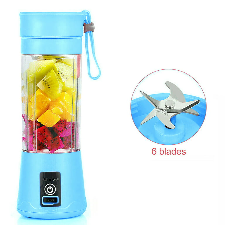 Kingshop Powerful Portable Blender for Shakes and Smoothies, 380ml Personal Size Blender, Fruit Veggie Juicer Mini Blend Jet Portable Blender Cup for