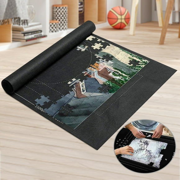KingShop Puzzles Pad Jigsaw Puzzle Roll Mat Playmat 1500Puzzle Storage Puzzle Saver Blanket Accessories Portable Travel Storage Bag