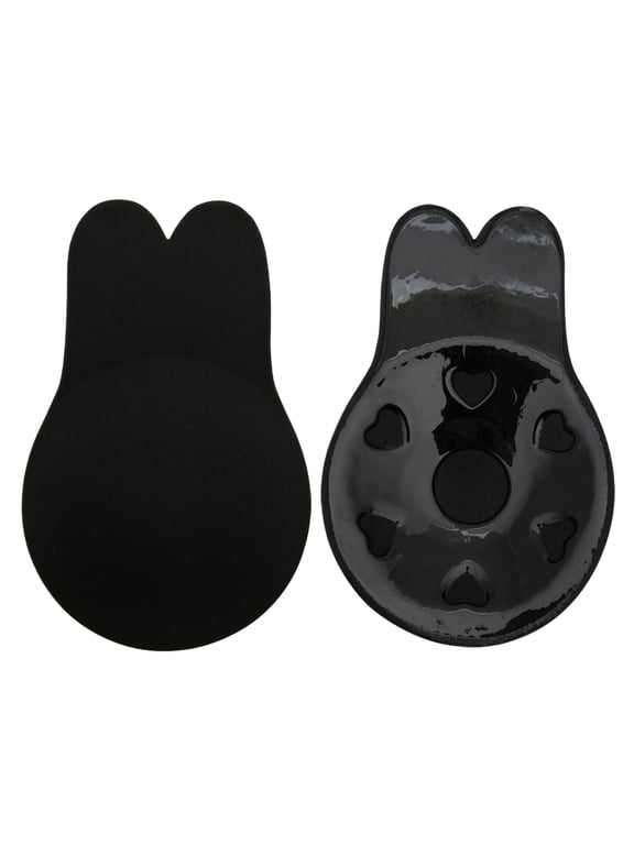 Silicone Push Up Bra Self Rabbit Ear Adhesive Strapless Invisible Bra for Wedding dress Reusable Sticky Breast Lift Up Bras Pads
