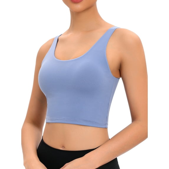 KingShop Sports Bra For Women Back Strappy Yoga Bra Sexy Backless Lingerie Bra Top Fitness Excercise Running Tank Top with Removable Pads