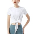 thumbnail image 1 of KingShop Women Running T Shirt Sport Breathable Yoga Short Sleeve Loose Jogging Training Sportswear Top Gym Fitness Tee, 1 of 6