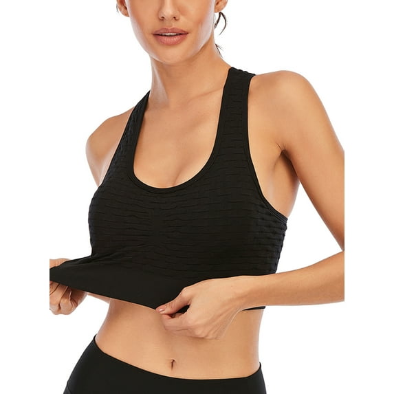 KingShop Womens Racerback Sports Bra Yoga Sports Bras Removable Pads Support Yoga Bras Active Gym Workout
