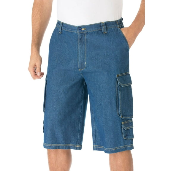 KingSize Men's Big & Tall 14" Side Elastic Cargo Shorts