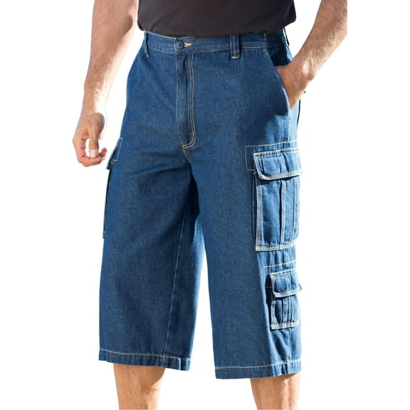 KingSize Men's Big & Tall 17" Side Elastic Cargo Shorts