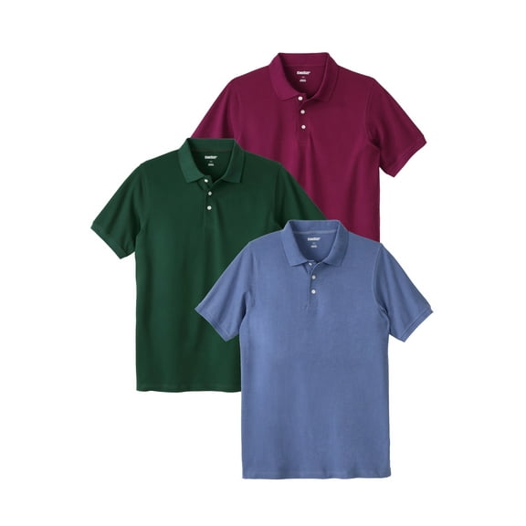 KingSize Men's Big & Tall 3-Pack Longer-Length Cotton Polos
