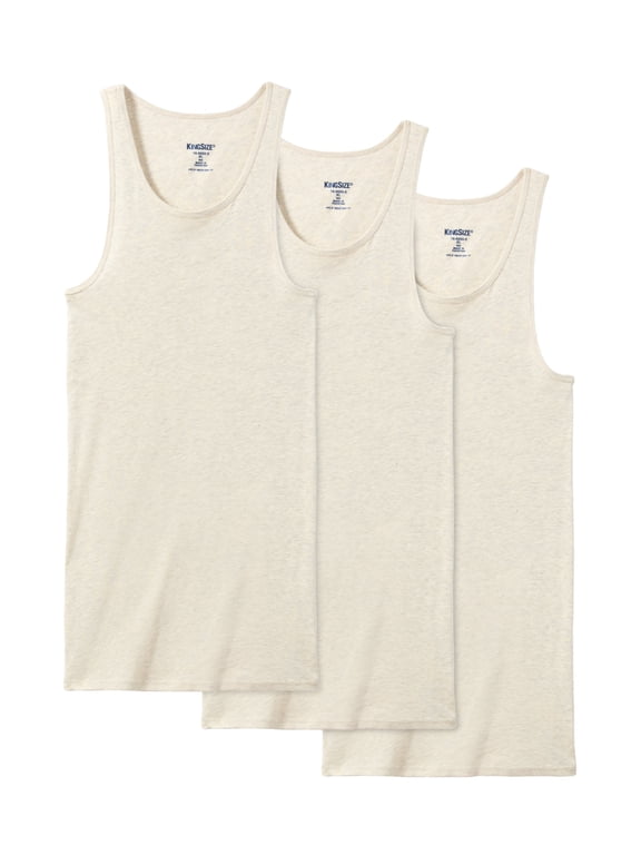 Men's Big & Tall 3-Pack Ribbed Cotton Tank Undershirt