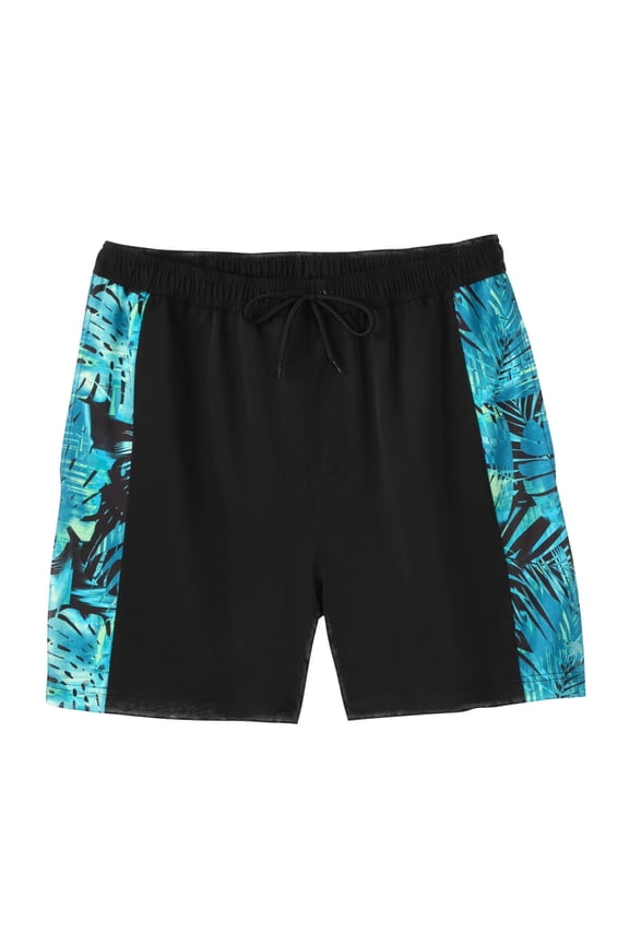 Men's Big & Tall 5" Contrast Swim Shorts With Super Stretch Liner
