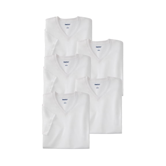 KingSize Men's Big & Tall 5-Pack Cotton V-Neck Undershirt