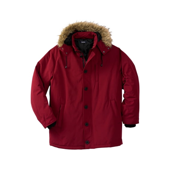 KingSize Men's Big & Tall Arctic Down Parka With Detachable Hood And Insulated Cuffs