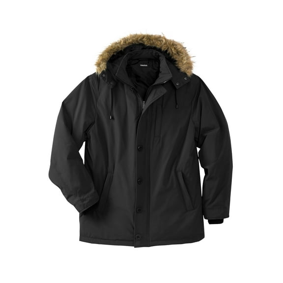 KingSize Men's Big & Tall Arctic Down Parka With Detachable Hood And Insulated Cuffs