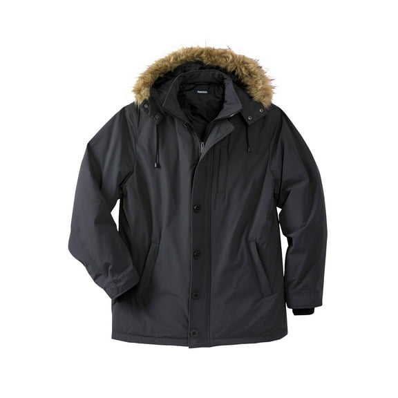 KingSize Men's Big & Tall Arctic Down Parka With Detachable Hood And Insulated Cuffs