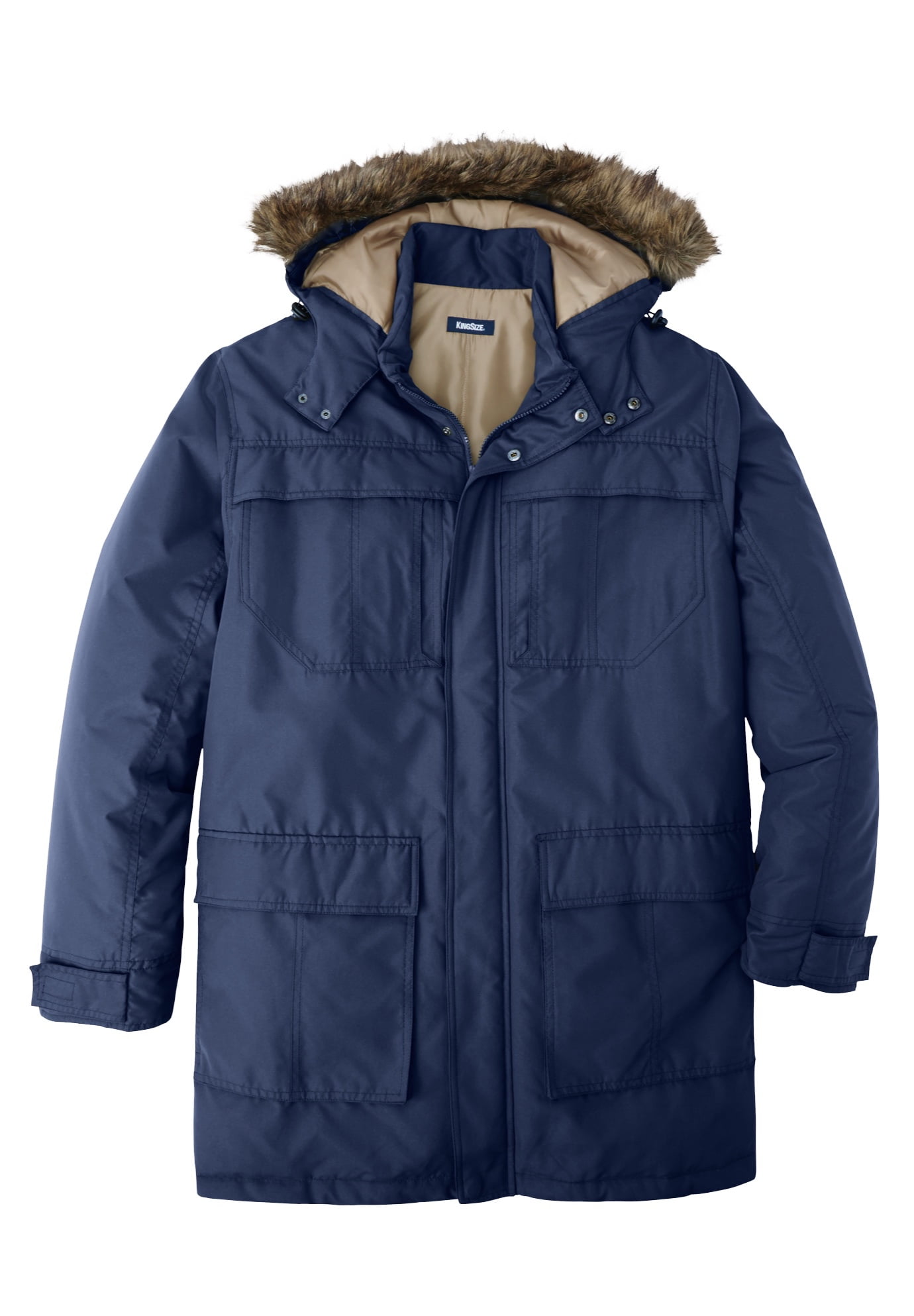 ジャケット・アウター KINGSIZE oversize mountain parka Boulder Creek By Kingsize Men's Big & Tall Fleece-lined Parka With