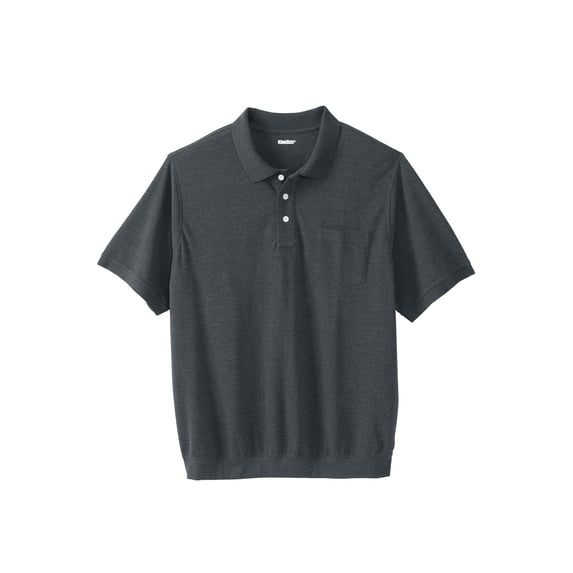 KingSize Men's Big & Tall No Tuck Pocket Shrink-Less Cotton Polo Shirt