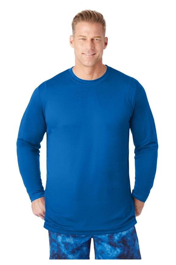 Men's Big & Tall Upf 50 Long Sleeve Swim Top