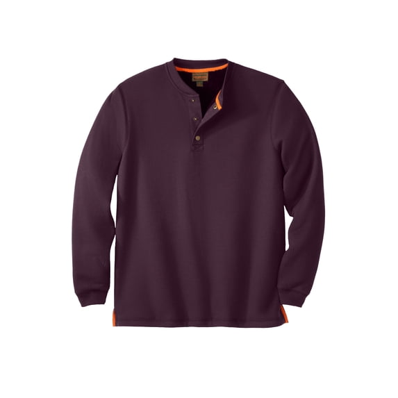 KingSize Men's Big & Tall Bonded Sherpa Waffle Henley
