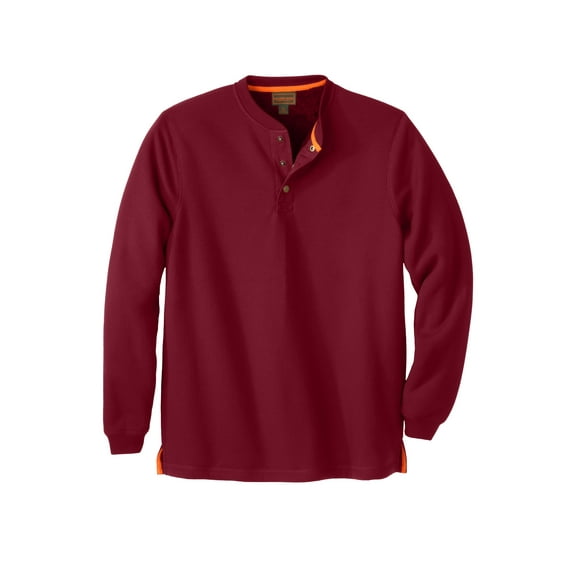 KingSize Men's Big & Tall Bonded Sherpa Waffle Henley