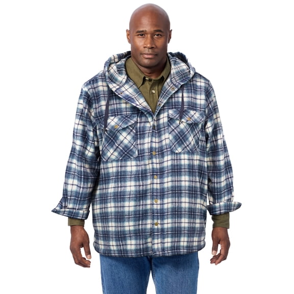KingSize Men's Big & Tall Brawny Snap Shirt Jacket