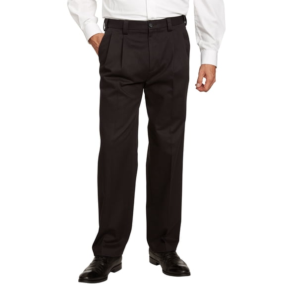 KingSize Men's Big & Tall Classic Fit Wrinkle-Free Expandable Waist Pleat Front Pants