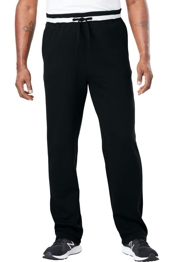 Men's Big & Tall Coach's Collection Fleece Open Bottom Pants