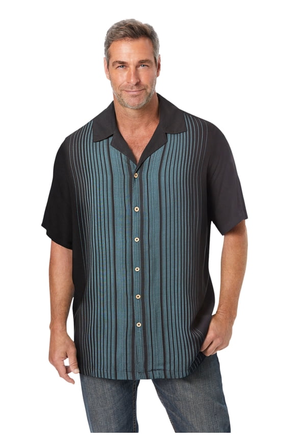 Men's Big & Tall Colorblock Camp Shirt