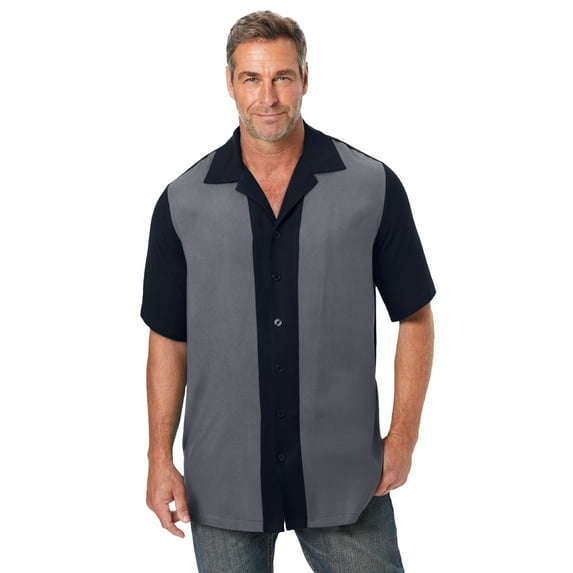 KingSize Men's Big & Tall Colorblock Camp Shirt