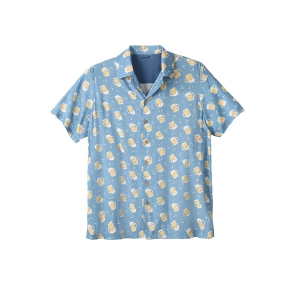 KingSize Men's Big & Tall Colorblock Camp Shirt