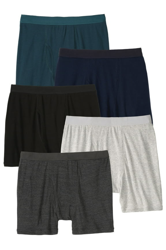 Men's Big & Tall Cotton Boxer Briefs 5-Pack