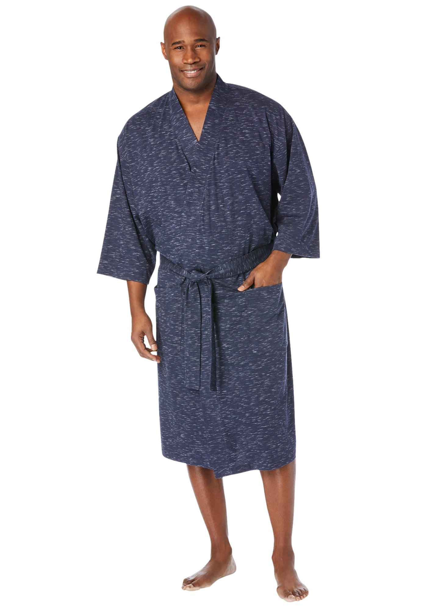 KingSize Men's Big & Tall Cotton Jersey Robe - Walmart.com