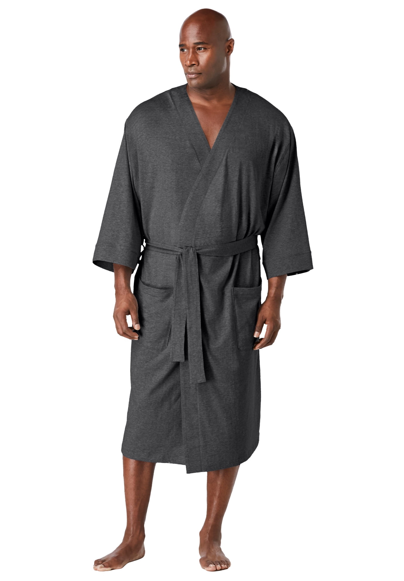 KingSize Men's Big & Tall Cotton Jersey Robe - Walmart.com