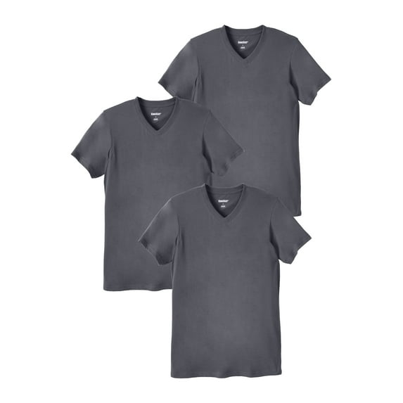 KingSize Men's Big & Tall Cotton V-Neck Undershirt 3-Pack