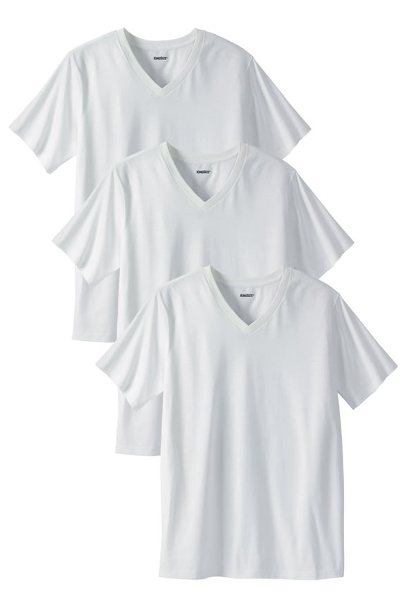 Men's Big & Tall Cotton V-Neck Undershirt 3-Pack