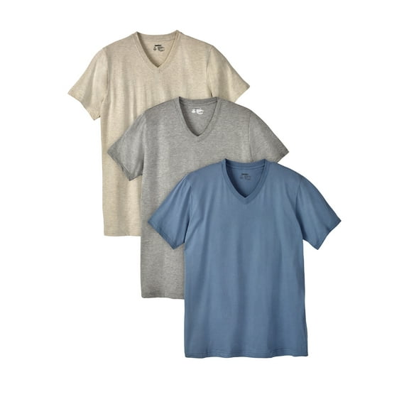 KingSize Men's Big & Tall Cotton V-Neck Undershirt 3-Pack