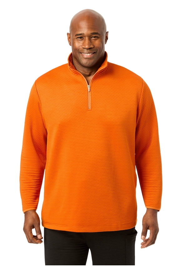 Men's Big & Tall Performance Dot 1/4 Zip Sweatshirt