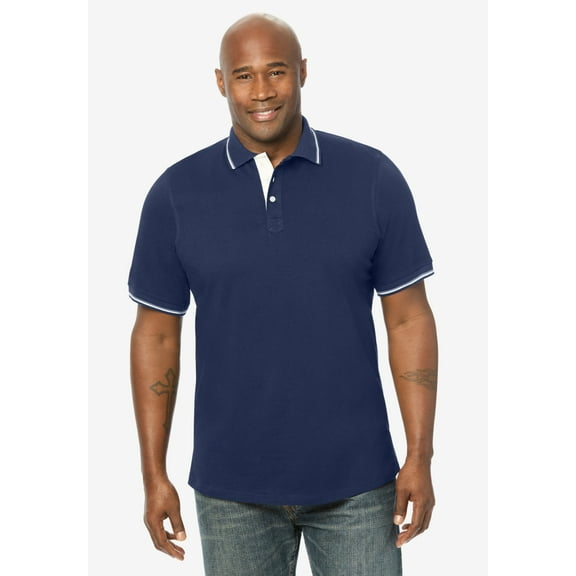 KingSize Men's Big & Tall Double Tipped Polo