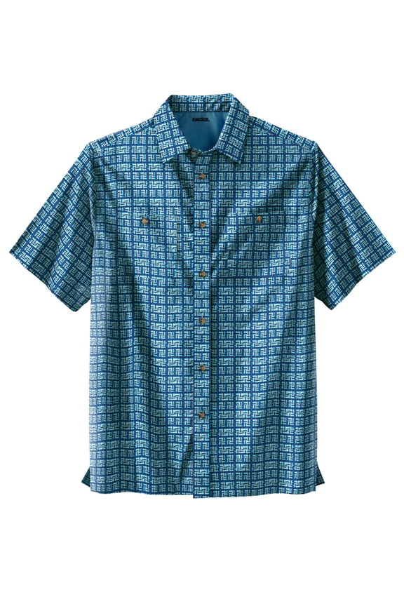 Men's Big & Tall Easy Care Woven Sport Shirt