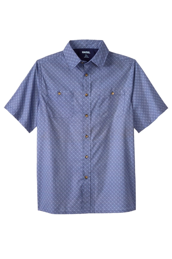 Men's Big & Tall Easy Care Woven Sport Shirt