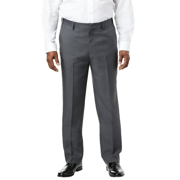 KingSize Men's Big & Tall Easy Movement Plain-Front Expandable Dress Pants