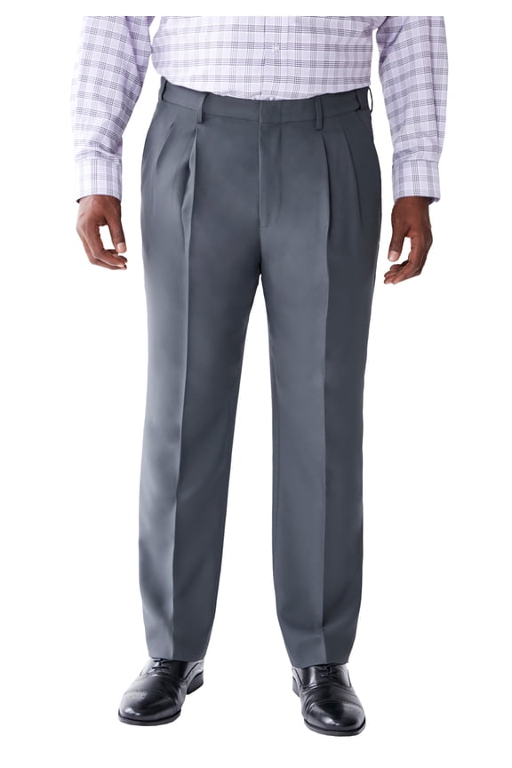 Men's Big & Tall Easy Movement Pleat-Front Expandable Dress Pants